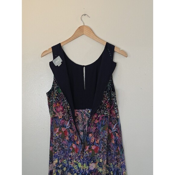 Anthropologie Maeve Larkspur 100% Silk Midi Dress Size 10 Floral Sleeveless - Picture 8 of 10